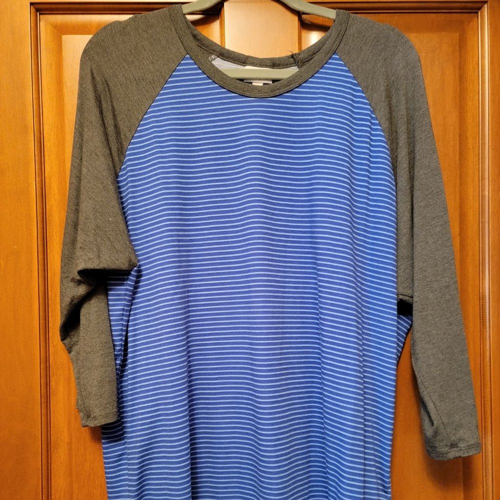 LuLaRoe Randy 3XL Blue Stripes